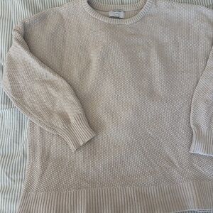 Gap cream and tan oversized sweater